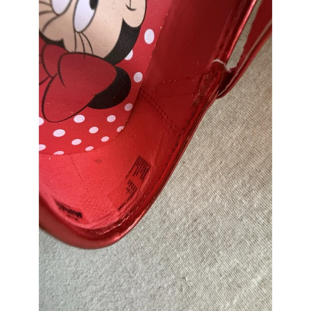 Minnie Mouse Girls Size 11 Dress Up Costume Shoes Red Mary Jane With Small Heel
